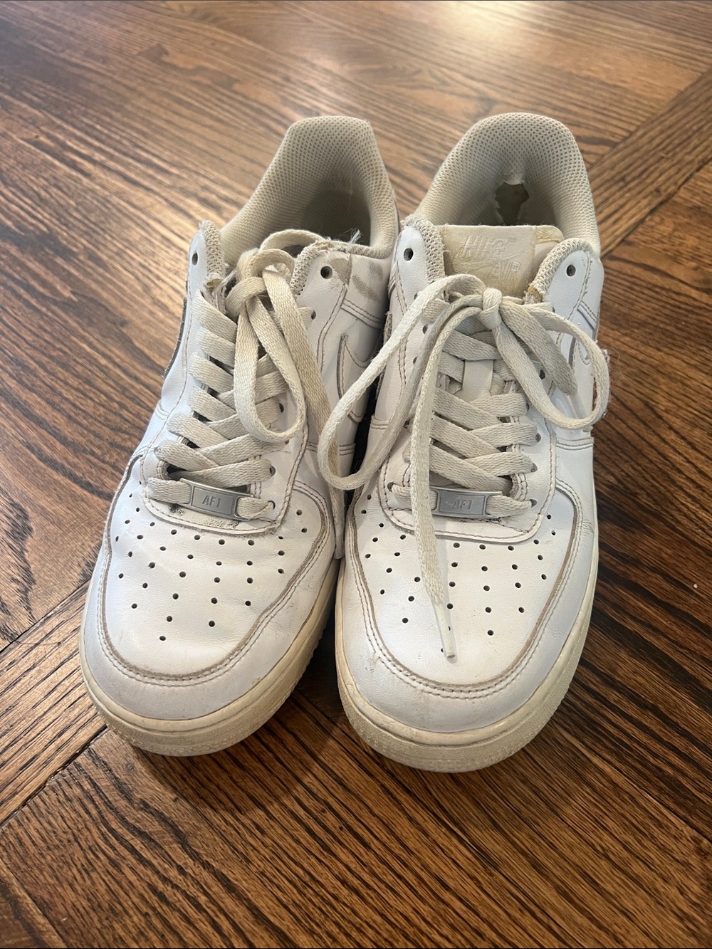 Nike Off-White/Light Gray Low-Top Sneakers